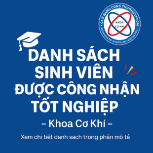 Danh sách sinh viên được công nhận tốt nghiệp đợt 1 (Tháng 3/2025)